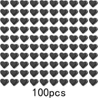 100pcs Cute Heart Shape Spacer Beads Alloy Heart Loose Charm Beads Handmade Accessories for DIY Necklace Earrings Jewelry Making Valentine's Day Gift, Gun Black