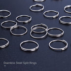 200pcs Stainless Steel Split Ring Double Loops Jump Rings Key Rings 12mm for Crystal Lamps, Crystal Curtain, Crystal Garland, Necklaces, Keys, Earrings, Jewelry Making