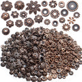 100g Mixed Metal Flower Caps Ends Tibetan Silver Spacer Loose Beads for Jewelry Making