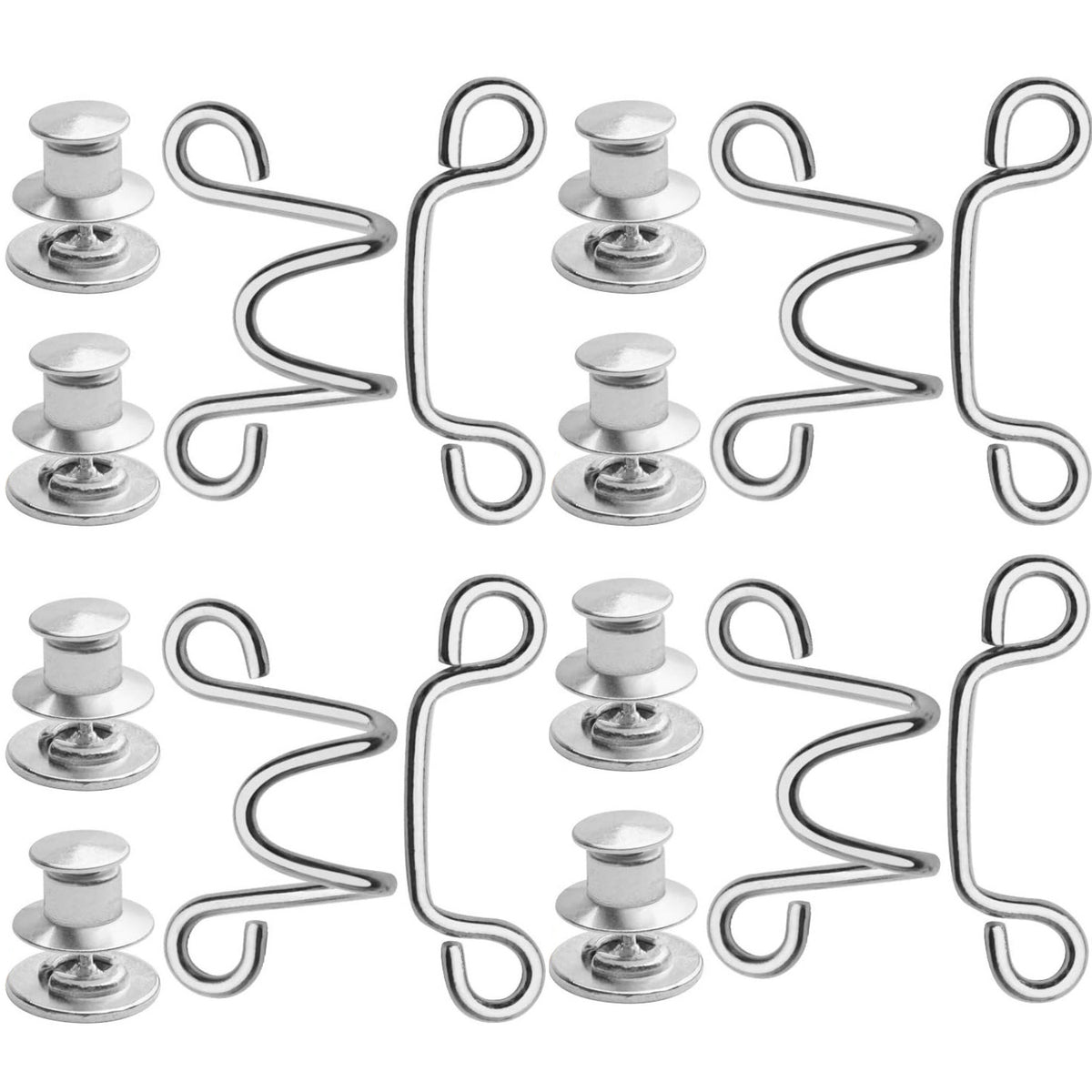 Adjustable Waist Buckles Set, 4 Sets Adjustable Waist Buckle Extender Jeans Buttons Extender Nail-Free Waist Extender Button Fit Instant Button, Golden, Silver, Gun Black, Bronze