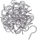 50 Pieces Metal Screw-in Ceiling Hooks Cup Hook,Screw Hanger for Hanging Plants Mugs Kitchen Utensils Wind Chimes 1-1/4"(Silver)