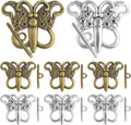 20 Sets Butterfly Bracelet Toggle Clasps T-Bar End Tibetan Closure Filled Fastener Hook Toggle Connectors for DIY Necklace Jewelry Craft Making, 2 Colors