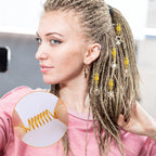 16pcs 8 Styles Pearl Hair Braid Clips Golden Alloy Braids Ring Pendants Adjustable Spring Clip Dreadlocks Accessories Hair Jewelry Headpieces for Women Hair Braid Decoration Gift