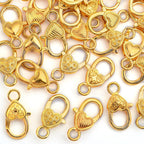 Lobster Claw Clasp,40pcs 26x14mm Heart Lobster Claw Clasps Tibetan Jewellery Lobster Clasps Craft DIY Accessories for Jewelry Necklaces Bracelet,4 Styles