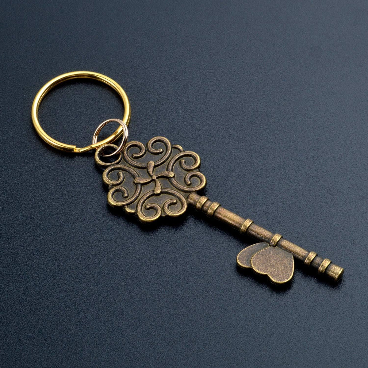 BronaGrand 200 Pieces Small Key Chain Rings Split Ring Key Chains for Keys Organization,10mm Diameter