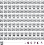 100 Pieces Tibetan Silver Tube Spacer Beads Antique Alloy Loose Charm Beads Handmade Accessories for DIY Jewelry Making Crafting Party Favor Gifts, Hole: 2.8 mm