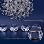 200pcs Stainless Steel Split Ring Double Loops Jump Rings Key Rings 12mm for Crystal Lamps, Crystal Curtain, Crystal Garland, Necklaces, Keys, Earrings, Jewelry Making