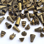 100 Gram Assorted Styles Column Spacer Beads Tibetan Alloy Barrel Tube Loose Spacer Beads Craft Supplies for DIY Bracelet Necklace Jewelry Craft Making, Antique Bronze