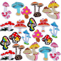 20 Pieces Mushroom Embroidered Patches Iron-on Mixed Styles Mushroom Applique Sewing Embroidery Patches for Clothes Dress Hat Pants Shoes Curtain Backpack Bags Decoration