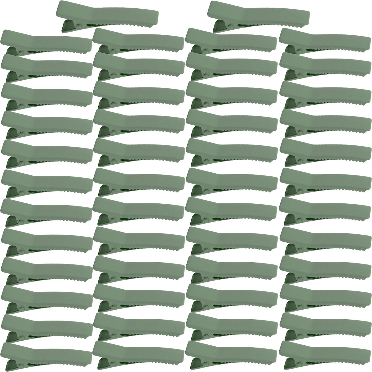 50pcs Colorful Alligator Duckbill Hair Clips Alloy Double Prong Curl Clips Sectioning Hairclips Non-slip Hairpin Barrettes for Women Hair Extensions Salon DIY Accessories
