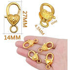 Lobster Claw Clasp,40pcs 26x14mm Heart Lobster Claw Clasps Tibetan Jewellery Lobster Clasps Craft DIY Accessories for Jewelry Necklaces Bracelet,4 Styles