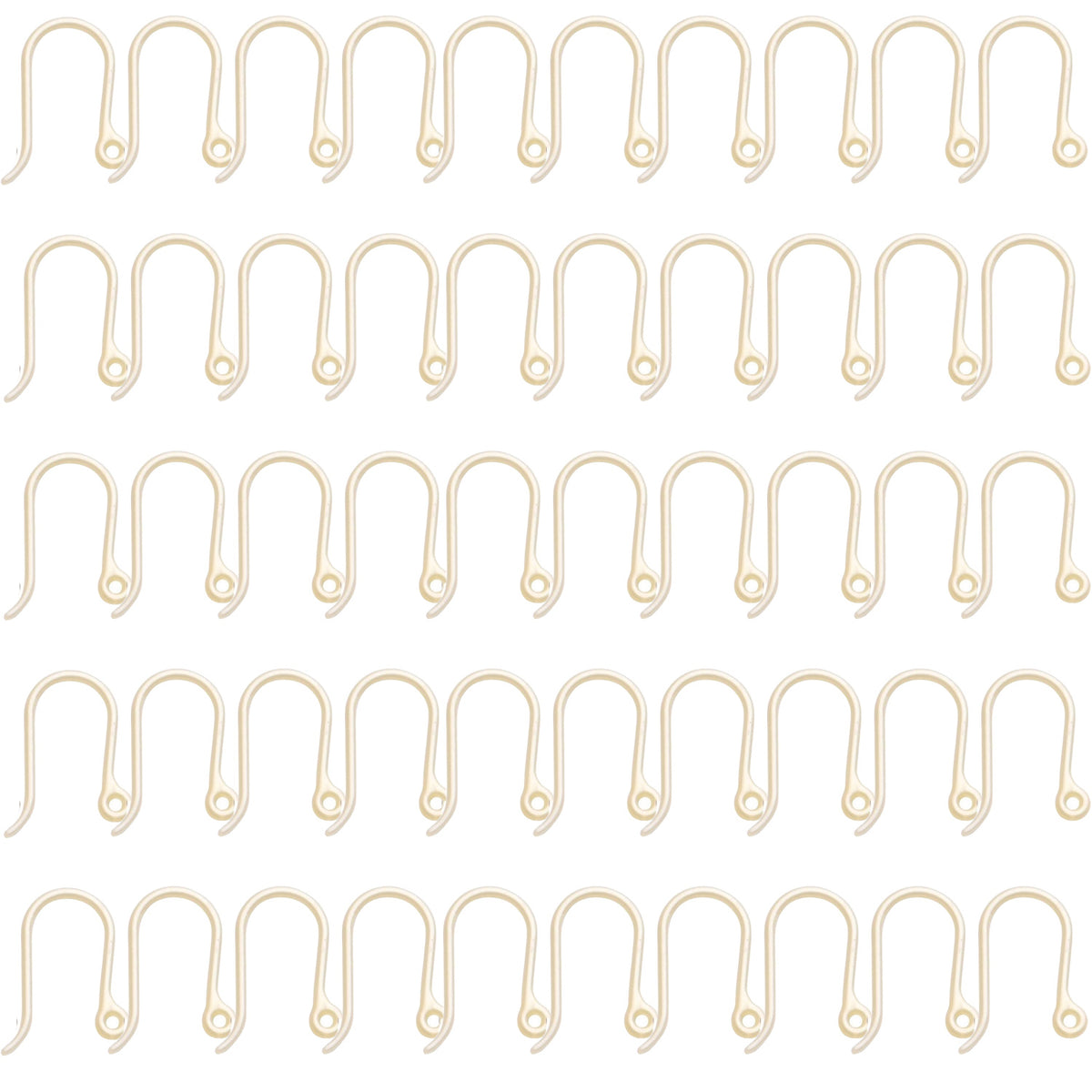 Plastic Earring Hooks, 50pcs Non-Allergenic Plastic Earring Hooks Safety Ear Wire Hooks Earring Findings for DIY Jewelry Making, 13x9mm, Golden, Silver, Black, Pink, Clear(Small)