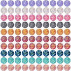 100 Pieces 12 mm Faux Druzy Resin Cabochons with 20 Pieces Stainless Steel Blank Stud Earring Bezel Setting and 20 Pieces Clear Earring Backs for Earring Jewelry Making -10 Colors