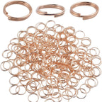 BronaGrand 200 Pieces Small Key Chain Rings Split Ring Key Chains for Keys Organization,10mm Diameter