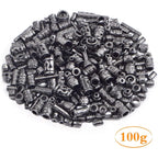 100 Gram Mixed Styles Column Spacer Beads Alloy Barrel Tube Bar Shape Loose Charm Beads Accessories for DIY Bracelet Jewelry Making Craft Decor, Gun Black