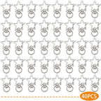 40 Pieces Star Shape Swivel Lobster Claw Clasps Silver Zinc Alloy Snap Hook Keychains Clips DIY Keyrings Accessories for Backpacks Bags Jewelry Making Craft Supplies
