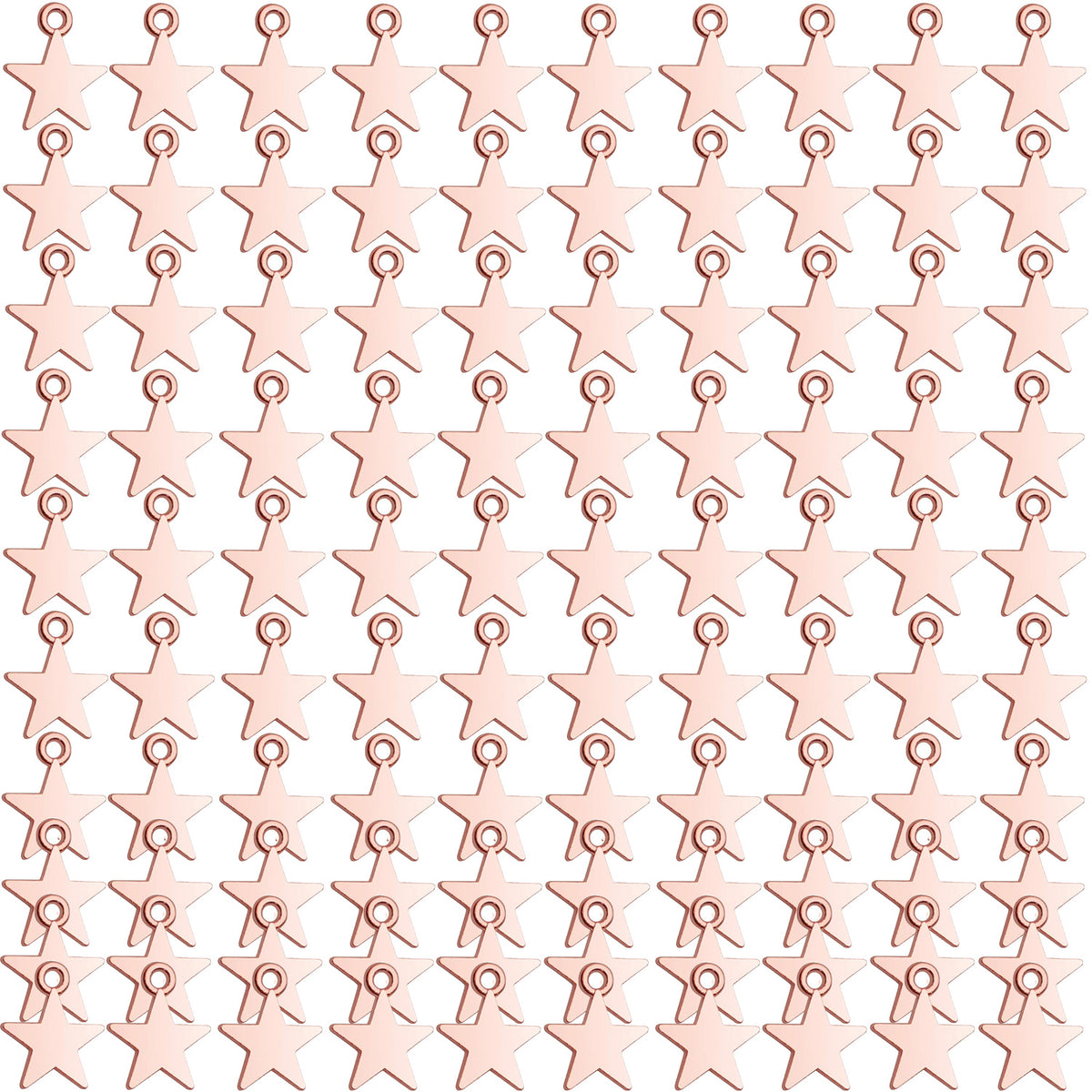 100pcs 16mm Alloy Star Charms Tibetan European Star Shape Charm Jewelry Charms Star Pendant for Necklace Bracelet Crafts Jewelry Making, 5 colors