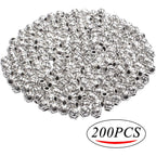 Tibetan Spacer Beads, 200 Pcs Antique Silver, Alloy, Round, Craft Beads, Hole: 1.5 mm