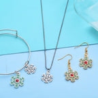 24pcs 2 Styles Enamel Rhinestone Snowflake Charms Alloy Christmas Snowflake Winter Pendant Charms Crafts Accessories for DIY Necklace Bracelet Earring Jewelry Making, 2 Colors