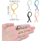 20pcs Stainless Steel D-shaped Earring Hooks Hypoallergenic Leverback Ear Wires Hooks with Pinch Bail Clasps Earring Supplies for DIY Dangle Jewelry Making, 5 Colors