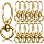 Swivel Clasp Clips,50pcs 35mm Swivel Trigger Clips Metal Keyring Clasps Snap Hooks for Hanging Key Chains Dog Leashes Crafts Decorations,Gold