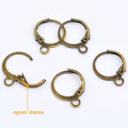 Hypoallergenic Earring Hooks, 120 Pieces Brass Lever Back Earring Round French Hook Ear Wire with Open Loop for Earring Designs Jewelry Making - 4 Colors