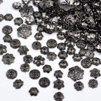 120g Bead Caps with A Clear Storage Box, Tibetan Gold Beads Spacers Jewelry Findings Accessories for Jewelry Making 300-350 Pieces