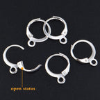 Hypoallergenic Earring Hooks, 120 Pieces Brass Lever Back Earring Round French Hook Ear Wire with Open Loop for Earring Designs Jewelry Making - 4 Colors