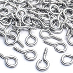 Small Eye Hooks,100pcs 13x7mm Mini Eye Pins Eye Screw Hooks Metal Eyelets Screw Eye Lags for Resin Jewelry Bead Plastic Wood