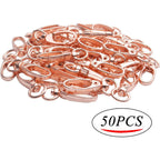 Swivel Clasp Clips,50pcs 35mm Swivel Trigger Clips Metal Keyring Clasps Snap Hooks for Hanging Key Chains Dog Leashes Crafts Decorations,Rose Gold