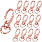 Swivel Clasp Clips,50pcs 35mm Swivel Trigger Clips Metal Keyring Clasps Snap Hooks for Hanging Key Chains Dog Leashes Crafts Decorations,Rose Gold