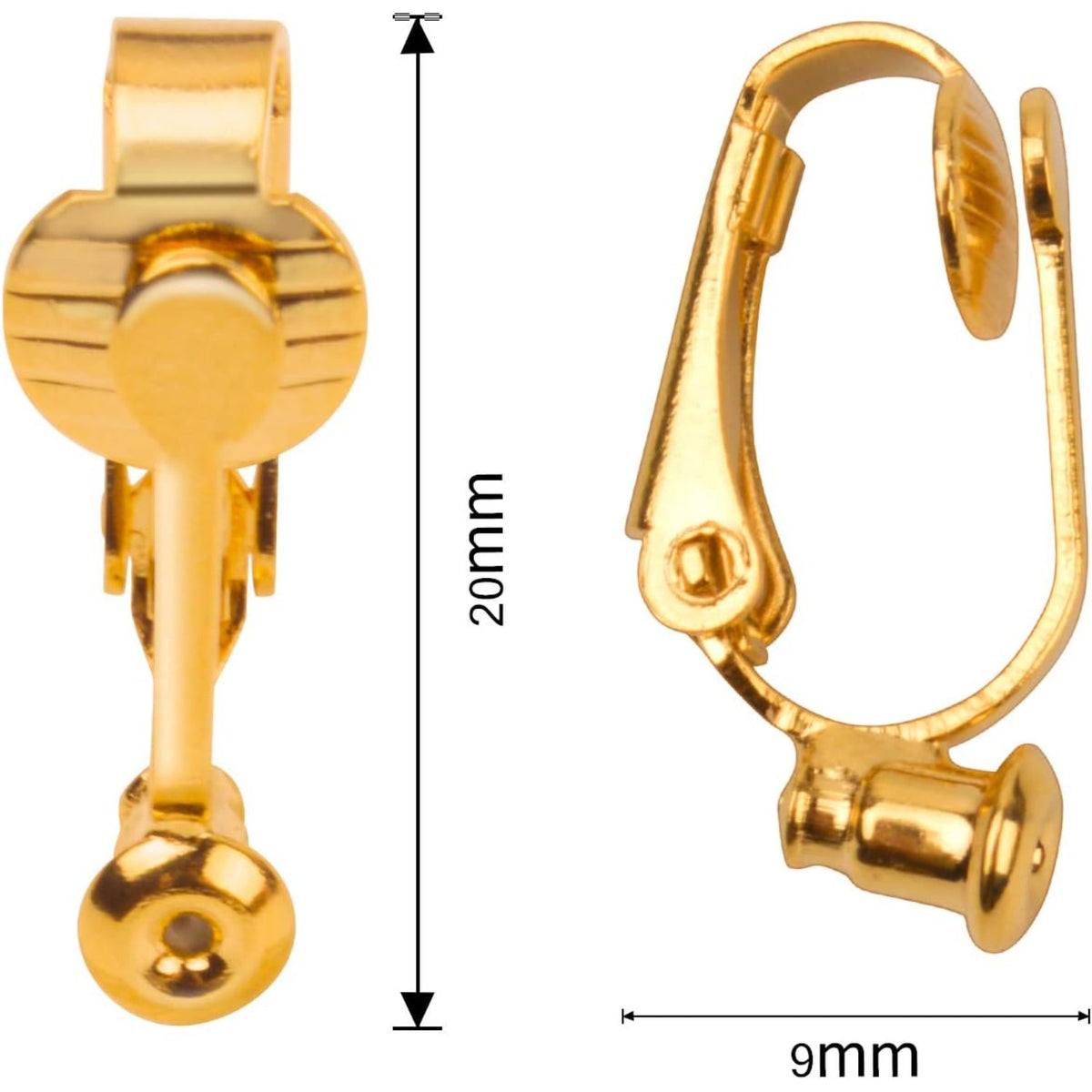 Clip-on Earring Converter,18 Pieces Earring Clip Converter Components Findings with Post for Non-Pierced Ears Jewelry Making