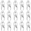100pcs Antique Silver Teeth Pendant Charms Vintage Alloy Tooth-Shaped Dangle Pendants Craft Supplies for DIY Necklace Bracelet Jewelry Making Findings, 19 x 8 mm