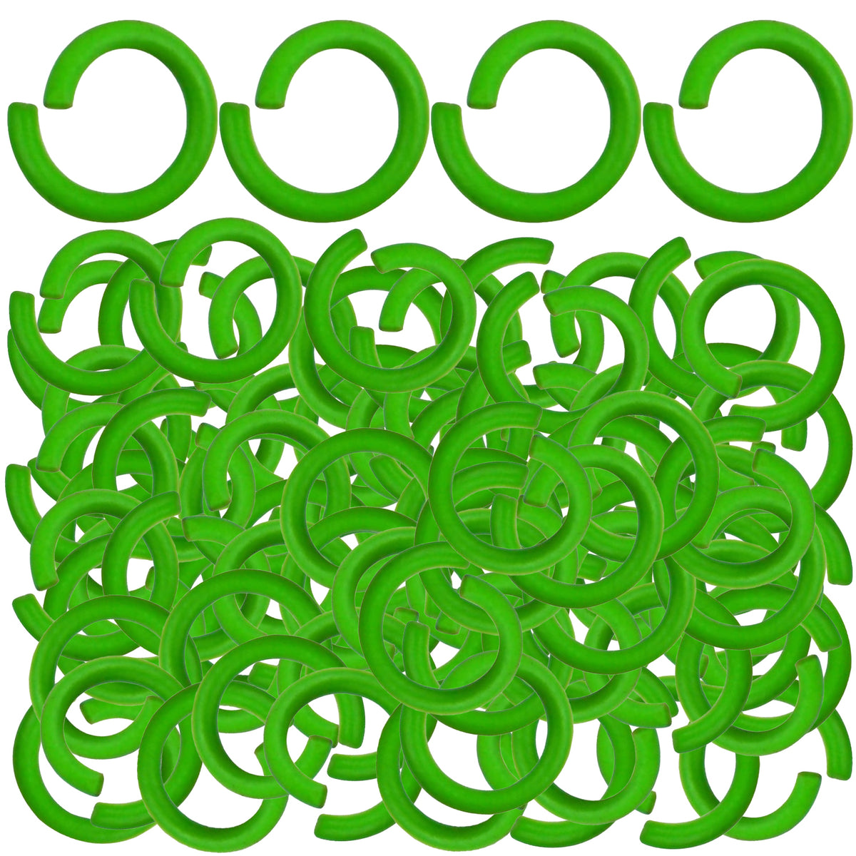 300pcs 10 Colors 8mm Open Jump Rings Metal Single Jump Ring Links Wire Ring Connectors with a Plastic Box for DIY Choker Necklaces Bracelet Jewelry Making