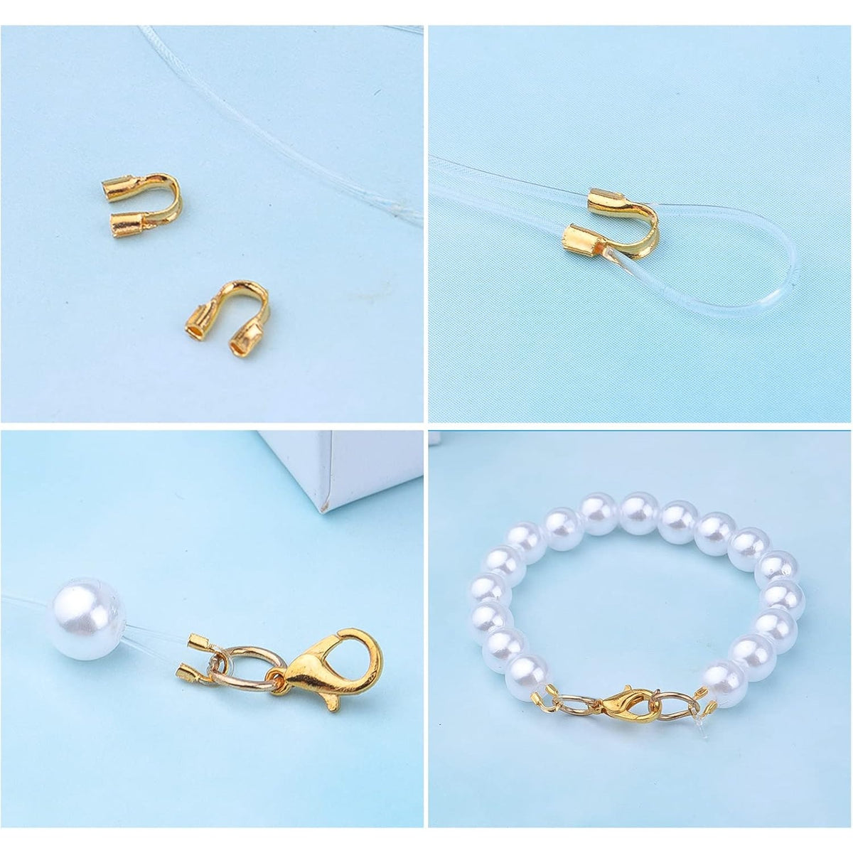600pcs Wire Guardian U-Shaped Wire Guard Loops Wire Cable Thread Protectors with a Box Accessories for DIY Craft Earring Bracelet Necklace Jewelry Making, 6 Colors
