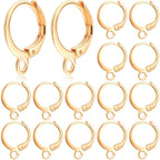 Hypoallergenic Earring Hooks, 120 Pieces Brass Lever Back Earring Round French Hook Ear Wire with Open Loop for Earring Designs Jewelry Making - 4 Colors