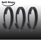 200pcs 10 mm Split Rings Alloy Double Loop Jump Rings Keychain Ring Connectors for DIY Arts Crafts Organization Home Car Office Keys Attachment, Black