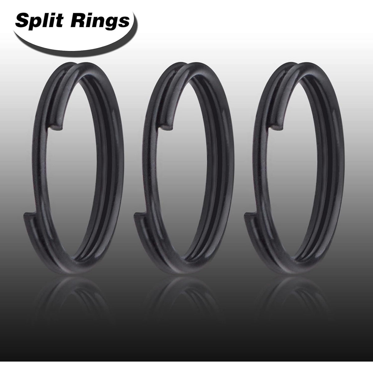200pcs 10 mm Split Rings Alloy Double Loop Jump Rings Keychain Ring Connectors for DIY Arts Crafts Organization Home Car Office Keys Attachment, Black