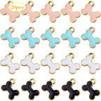 20pcs 4 Colors Enamel Dog Bone Charms Alloy Lovely Pet Pendants Doggy Bone Shaped Dangle Charms for DIY Earring Necklace Bracelet Jewelry Making, Hole: 2.5 mm