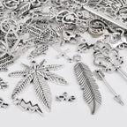 100 Gram Tibetan Silver Wings Music Elements Charms Alloy Multistyle Maple Leaf Bike Musical Instrument Notes Symbol Dangle Pendants for DIY Jewelry Making Craft Supplies