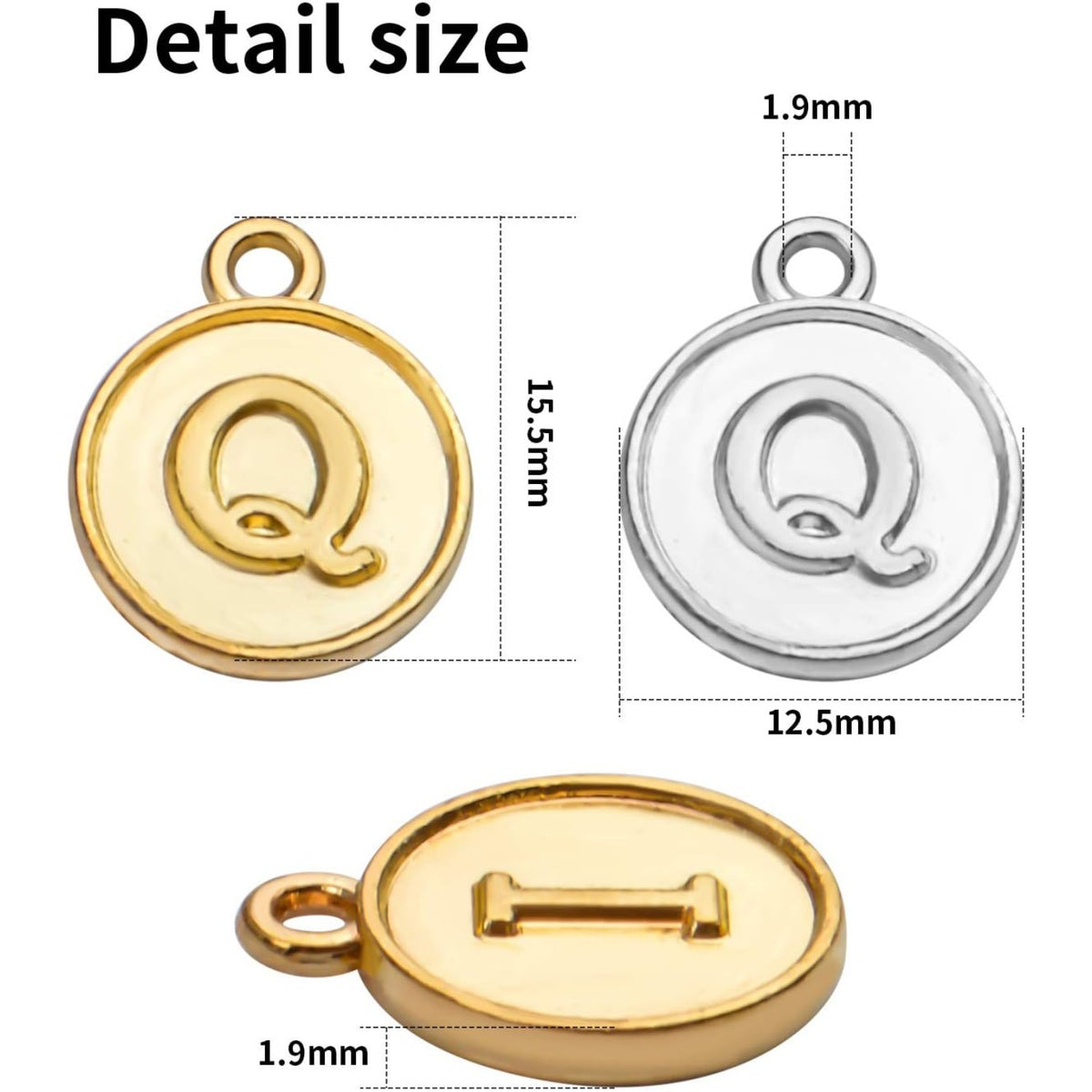 4 Sets(104 pcs) Alloy A-Z Initial Alphabet Letter Mixed Charms Pendants for DIY Jewelry Making,Bracelet and Crafting
