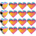 20pcs Cute Heart Shape Spacer Beads Alloy Heart Loose Charm Beads Handmade Accessories for DIY Necklace Earrings Jewelry Making Valentine's Day, Rainbow Color