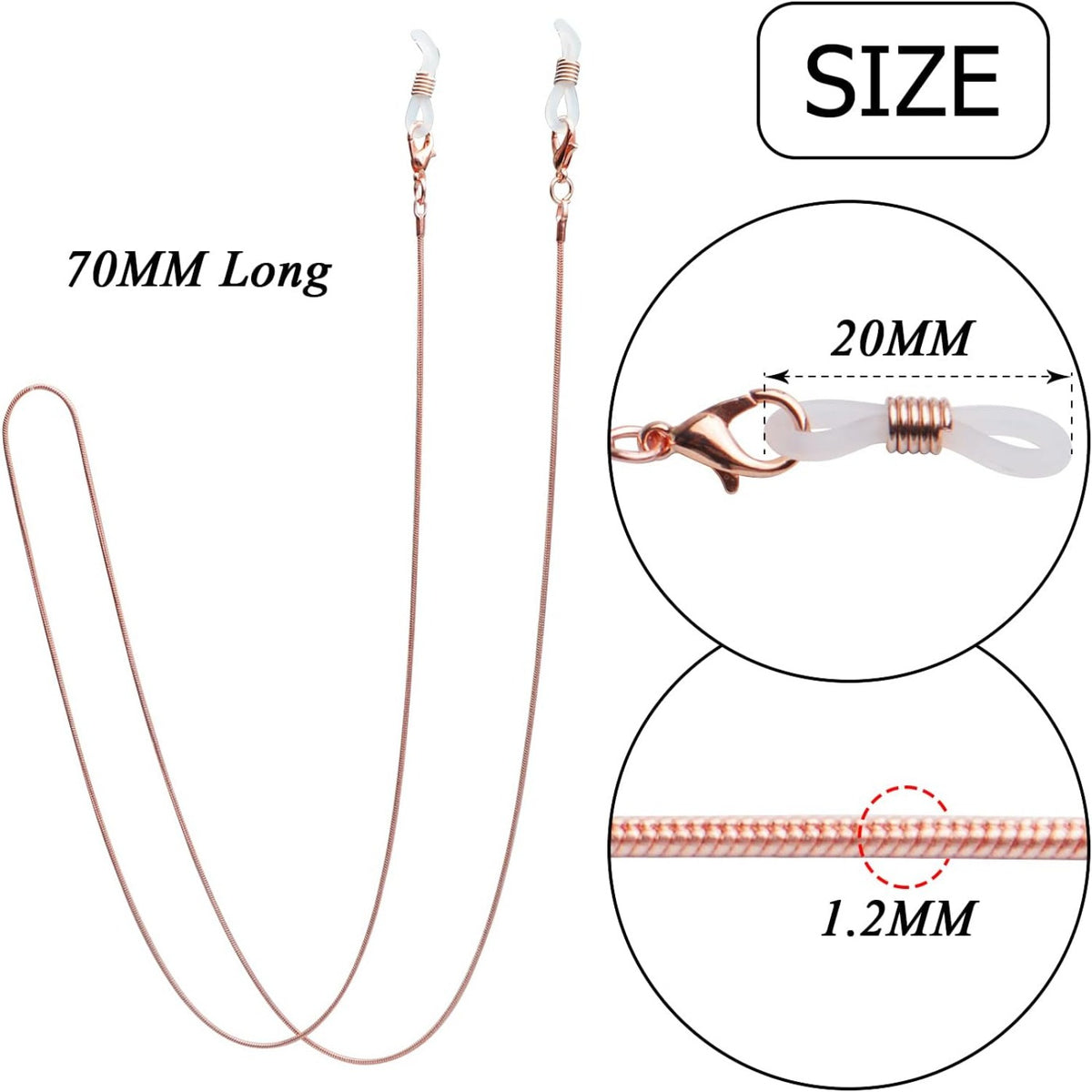 Eyeglass Chain,4Pcs Metal Eyeglass Chain Sunglasses Eyewear String Reading Glasses Retainer for Women,Men,Kids,Workers