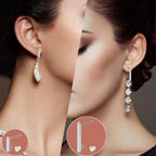 40pcs Stainless Steel Rectangle Earring Studs Hypoallergenic Bar Line Stick Earrings with Loop and 40pcs Clear Silicone Earring Backs for DIY Jewelry Making, 2 Sizes