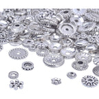 100 Gram Bali Style Antique Tibetan Silver Findings Jewelry Making DIY Metal Alloy Spacer Beads Deluxe New Mix 200-260pcs