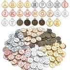 4 Sets(104 pcs) Alloy A-Z Initial Alphabet Letter Mixed Charms Pendants for DIY Jewelry Making,Bracelet and Crafting