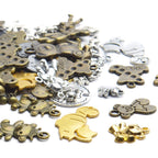 Bear Pendant Charms, 100g(About30-60pcs) Mixed Smooth Metal Alloy Bear Pendant Charms Lovely Teddy Bear Charm Necklace Bracelet Accessory for DIY Fashion Jewelry Making