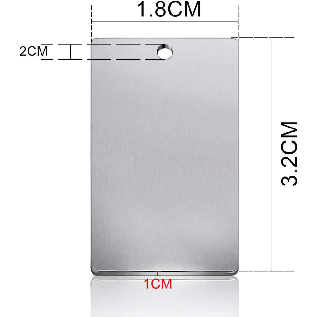 10 Pieces Stamping Blanks,Rectangle Stainless Steel Blank Stamping Tag Pendants Charms for Jewelry Making(32x18mm)
