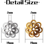 100pcs Flower Shape Alloy Filigree Hollow Bead End Caps, Jewelry Spacers Caps for Bracelet, Earrings, Crafts Making Supplies