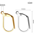 100 Pieces Leverback Earring Hooks French Earwires Replacement Jewellery Making Gold and Silver